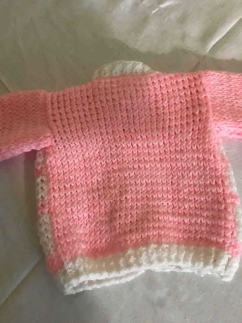 HAND KNIT BABY GIRL SWEATER 3-6 MONTHS